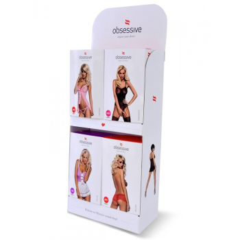 Obsessive Damen Strapsgürtel mit String Moketta in hübscher Geschenkbox