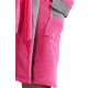 TESPOL Delfino Kinder flauschiger Kinderbademantel mit Kapuze, 146-152, Pink/Grau