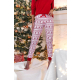 S& SENSIS Tell Me Damen Schlafanzug Kurzarm, XL (42), Rot/Weiß