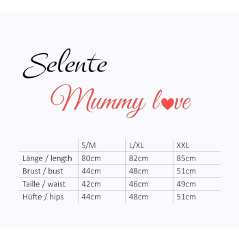 Selente Mummy Love 1624c Damen Umstandskleid mit langen Ärmeln, L/XL, Grau
