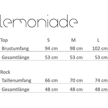 Lemoniade L238 Damen Set aus Rock und Bluse, S (36), Schwarz