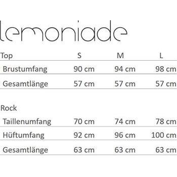 Lemoniade L236 Damen Set aus Rock und Top, S (36), Schwarz