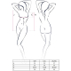 Passion Akita Damen Dessous-Set aus Body & Satin-Augenbinde, L/XL, rot