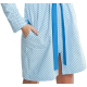 DOROTA FR228 Damen Bademantel mit Reißverschluss und Taschen, XL (42), hellblau