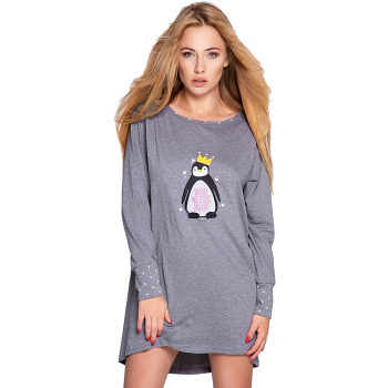 S&amp; SENSIS  Pinguino  Baumwoll-Nachthemd Sleepshirt,...
