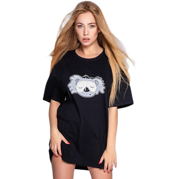 S& SENSIS Koala Baumwoll-Nachthemd Sleepshirt, made in EU