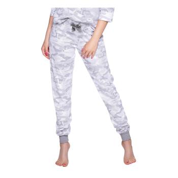 S& SENSIS Baumwoll-Pyjama Schlafanzug Hazsanzug Ambrell, made in EU, XL (42), Grautöne mit Koala