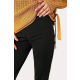 GEPUR 33248 Damen Leggings/Stretch Hose in trendigem Design, Schwarz High Waist, Größe XL