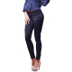 GEPUR 5870 Damen Leggings/Stretch Hose in trendigem Design, Schwarz Stretch, Größe L