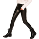 GEPUR 34120 Damen Leggings in Leder-Optik in modischem Design, Schwarz mit Reißverschluss, Größe L