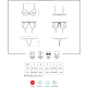 Obsessive 871 Damen Unterwäsche-Set aus BH, Strapsgürtel, Tanga & Satin-Augenbinde, L-XL, Weiß mit Schleife