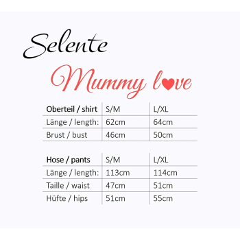 Selente Mummy Love 0181 Damen Umstands-Schlafanzug