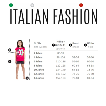 Italian Fashion Antilia langarm Mädchen Schlafanzug