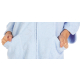 FOREX Lingerie 409 Damen - Bademantel Mantel mit Reißverschluss und Kapuze, XL, Blau