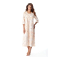 DOROTA elegantes langes Damen-Nachthemd Stillnachthemd mit Alloverdruck auf Pastellfarben, 100% Baumwolle