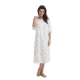 DOROTA KO-035 Damen elegantes Nachthemd Sleepshirt mit Alloverdruck, XL, Ecru