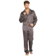 FOREX Lingerie edler und hochwertiger Satin-Pyjama Herren-Schlafanzug Hausanzug im tollen Design