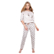 S& SENSIS DEER Damen Schlafanzug Pyjama, M (38), Taupe Reh