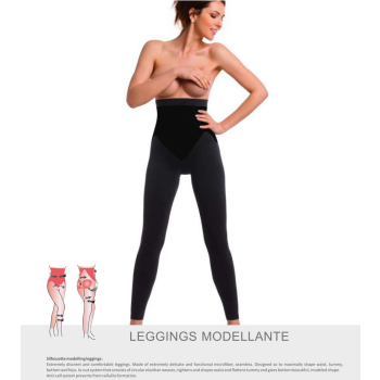 TESPOL  Damen figurformende seamless Shaping-Leggings , XL (42), Schwarz