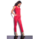 Lemoniade L176 Damen Jumpsuit ohne Ärmel, L (40), Rot